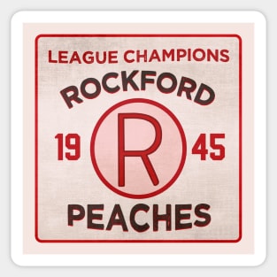 Rockford Peaches • 1945 League Champions Sticker